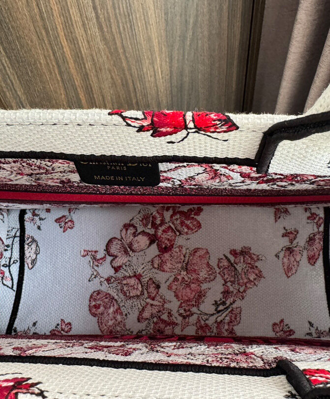 Christian Dior Medium Dior Book Tote Red